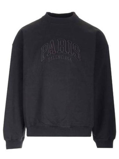 Cities Paris Regular Fit Sweatshirt Black - BALENCIAGA - BALAAN 2