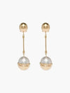 Metal Pearl Earrings Gold - MIU MIU - BALAAN 5