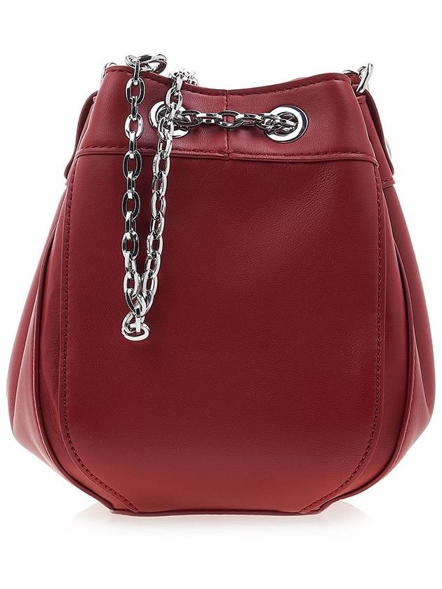 Chrissy Logo Small Leather Bucket Bag Red - VIVIENNE WESTWOOD - BALAAN 4