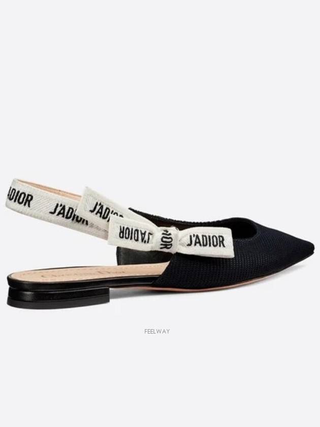 J'adior Technical Fabric Slingback Ballerina Flats Black - DIOR - BALAAN 5