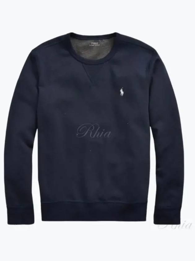 Embroidered Logo Basic Crew Neck Sweatshirt Navy - POLO RALPH LAUREN - BALAAN 2