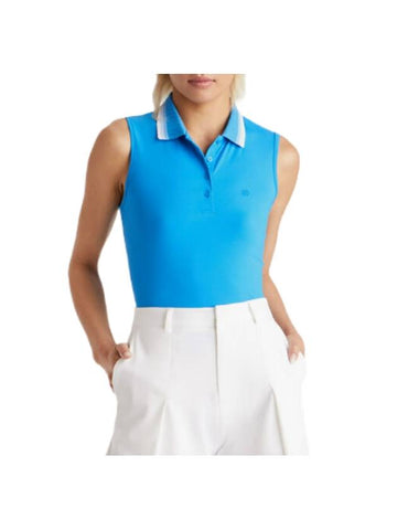 Women's Tech Nylon Polo Sleeveless Blue - G/FORE - BALAAN 1