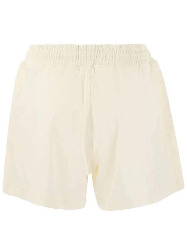 Logo Patch Cotton Jersey Shorts White - MONCLER - BALAAN 3