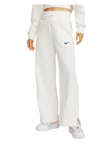 Sportswear Phoenix Fleece High Waist Wide Leg French Terry Straight Pants White - NIKE - BALAAN 1