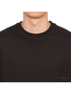 Leather Patch Round Short Sleeve T-Shirt Black - WOOYOUNGMI - BALAAN 6