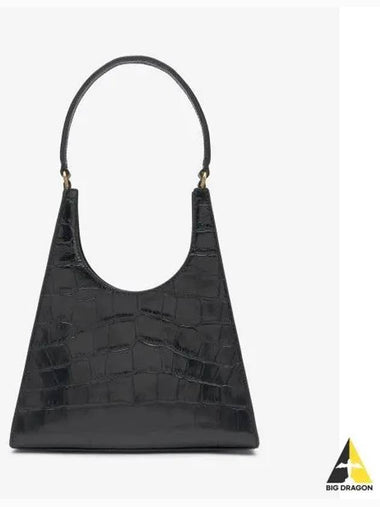 Ray Crocodile Embossed Tote Bag Black 129125BLK - STAUD - BALAAN 1