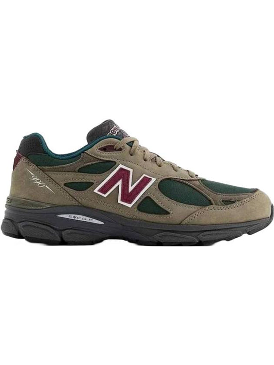 990v3 Low-Top Sneakers Olive Green - NEW BALANCE - BALAAN 1