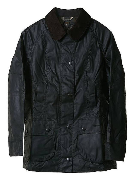 Beadnell Wax Zip-up Jacket Sage - BARBOUR - BALAAN.