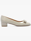 Vara Bow Patent Pumps White - SALVATORE FERRAGAMO - BALAAN 2