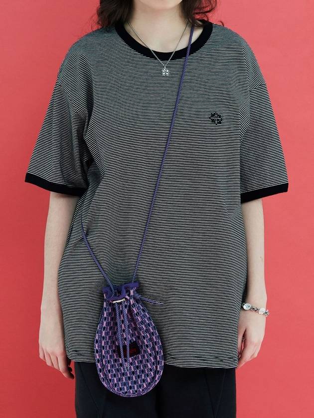 mesh knit string bag purple - UNALLOYED - BALAAN 1