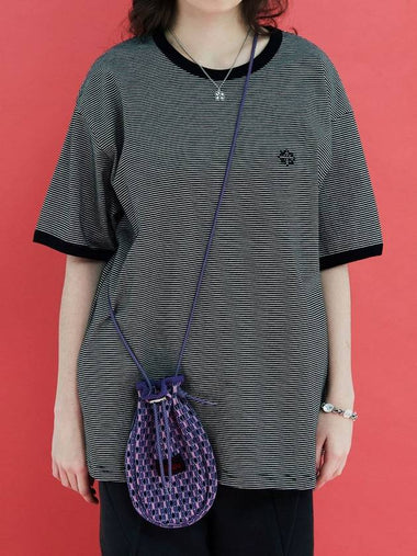 mesh knit string bag purple - UNALLOYED - BALAAN 1