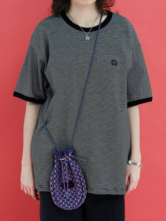 mesh knit string bag purple - UNALLOYED - BALAAN 1