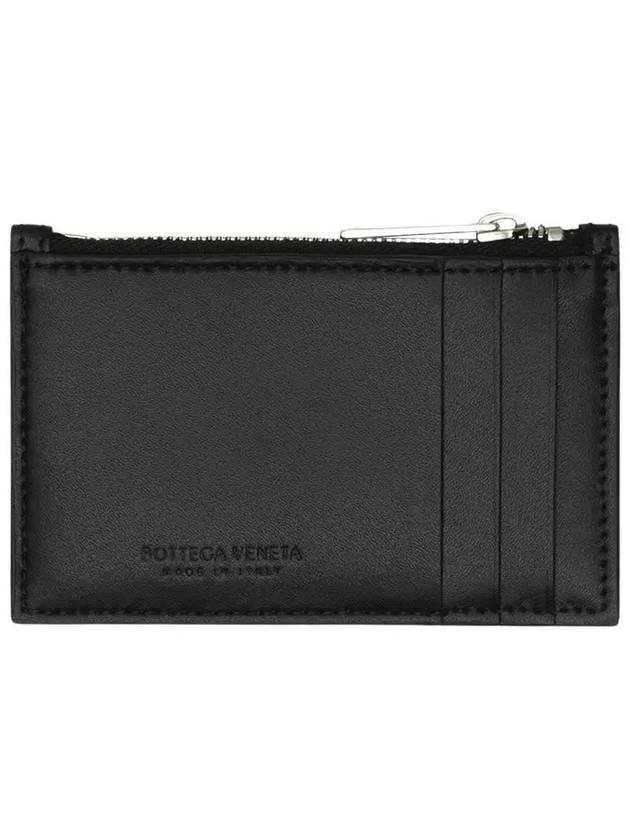 Maxi Intrecciato Zipper Coin Purse Black - BOTTEGA VENETA - BALAAN 6