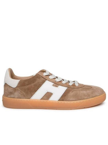 Cool Lace-Up Suede Low-Top Sneakers Cappuccino - HOGAN - BALAAN 1