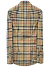 Button Down Collar Vintage Check Stretch Cotton Long Sleeve Shirt Beige - BURBERRY - BALAAN 3