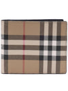 Check Half Wallet Beige - BURBERRY - BALAAN 3