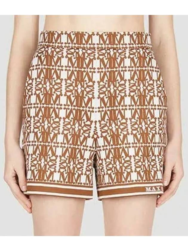 Anagni Logo Graphic Shorts Brown - MAX MARA - BALAAN 2