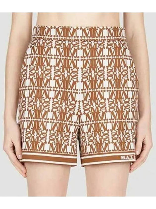 Anagni Logo Graphic Shorts Brown - MAX MARA - BALAAN 2