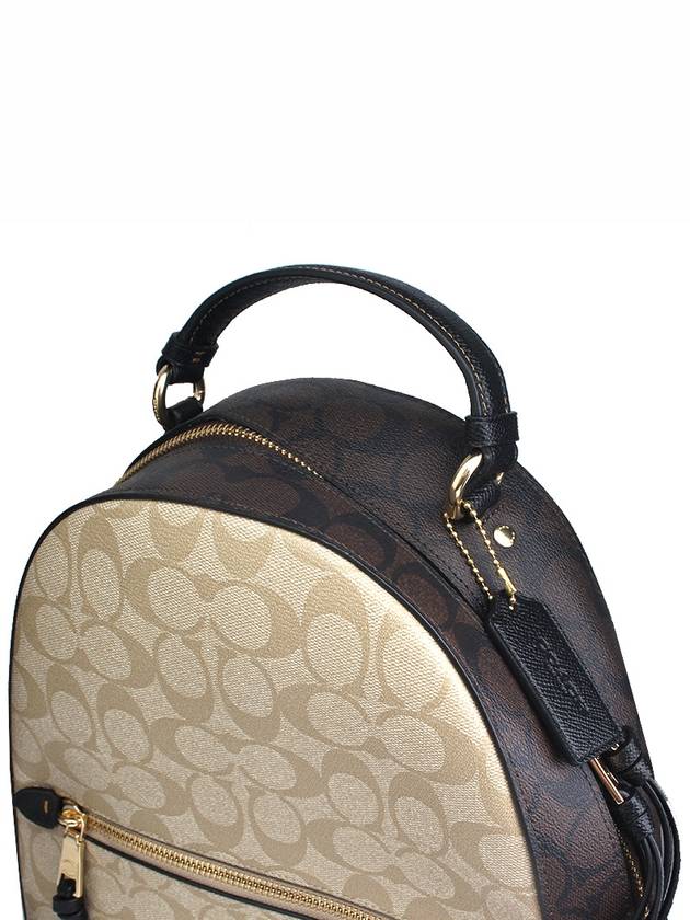 Laurel logo pattern backpack - COACH - BALAAN 6