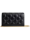 Matelasse Chain Half Wallet Black - GUCCI - BALAAN 4