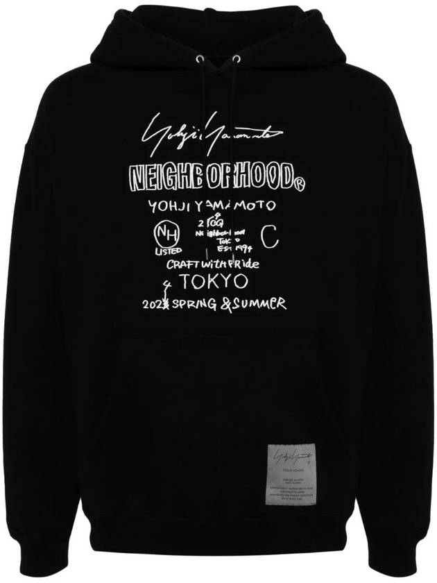 logo print hoodie HST83288 - YOHJI YAMAMOTO - BALAAN 1