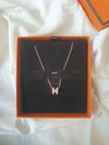 Mini Pop H Pendant Rose Gold Rose Dragee - HERMES - BALAAN 4