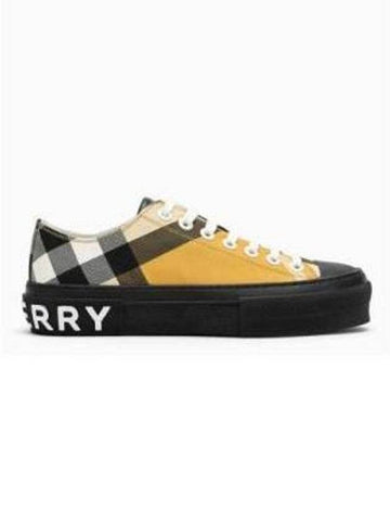 Jack Logo Check Low Top Sneakers Yellow - BURBERRY - BALAAN 1