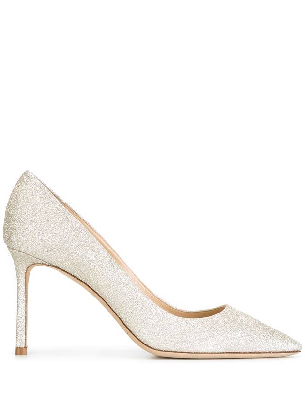 Romi 85 Glitter Pumps Heel Platinum Ice - JIMMY CHOO - BALAAN 1