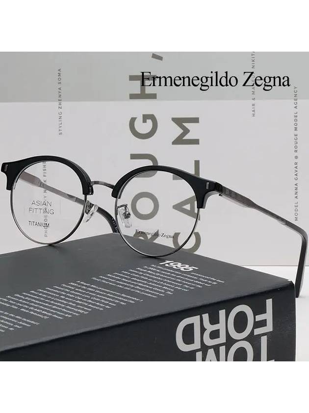 Zegna Titanium Glasses Frame EZ5111D 001 Men s Lower Gold - ERMENEGILDO ZEGNA - BALAAN 4