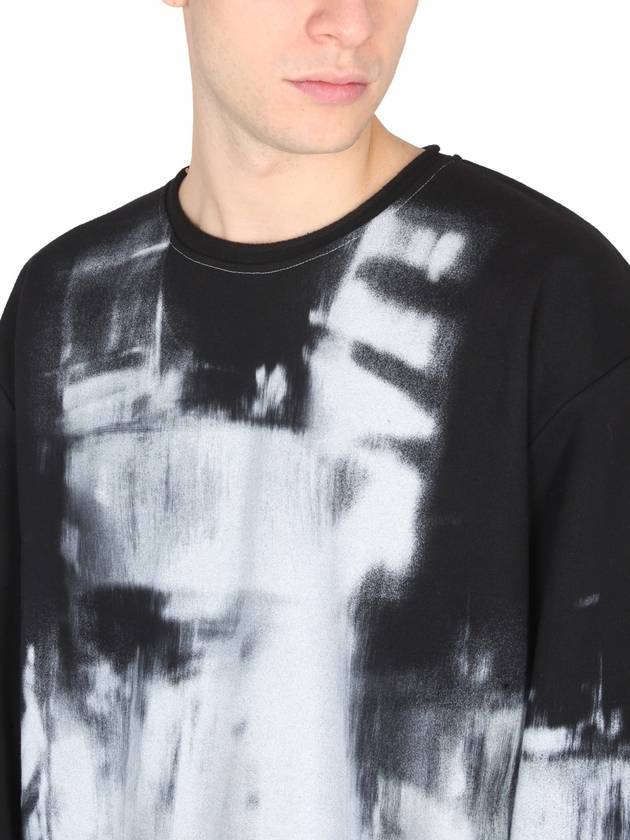 TIE DYE PATTERN CREWNECK SWEATSHIRT - BALMAIN - BALAAN 4