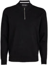 Golf PLAITED MERINO WOOL QUARTER ZIP SWEATER G4MF23S200 ONYX Men's Merino Wool Quarter Zip Sweater - G/FORE - BALAAN 2