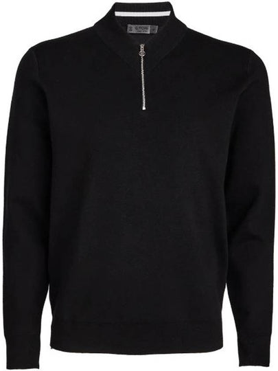 Golf PLAITED MERINO WOOL QUARTER ZIP SWEATER G4MF23S200 ONYX Men's Merino Wool Quarter Zip Sweater - G/FORE - BALAAN 2