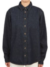 Denim Long Sleeve Shirt Navy - TOTEME - BALAAN 2