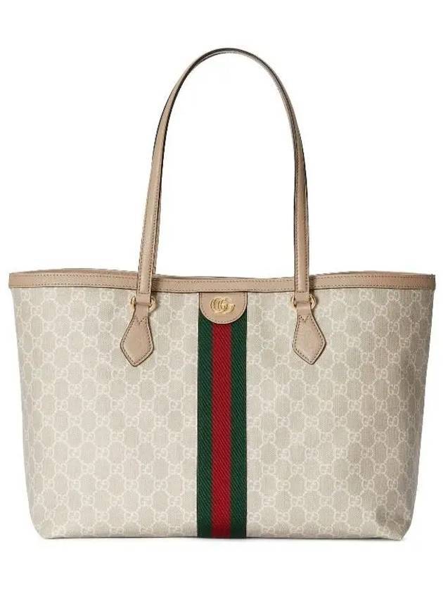 Ophidia GG Medium Canvas Tote Bag Beige - GUCCI - BALAAN 1