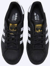 Men's Superstar Low Top Sneakers Core All Black - ADIDAS - BALAAN 5