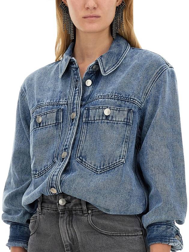 Shirt CH0129FAB1H07I30LU Blu - ISABEL MARANT - BALAAN 5