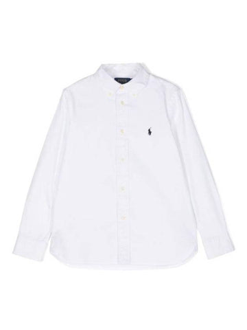 Kids Embroidered Logo Shirt White - POLO RALPH LAUREN - BALAAN 1