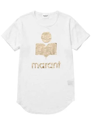 Koldi Linen Short Sleeve T-Shirt White - ISABEL MARANT - BALAAN 1