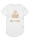 Koldi Linen Short Sleeve T-Shirt White - ISABEL MARANT - BALAAN 1