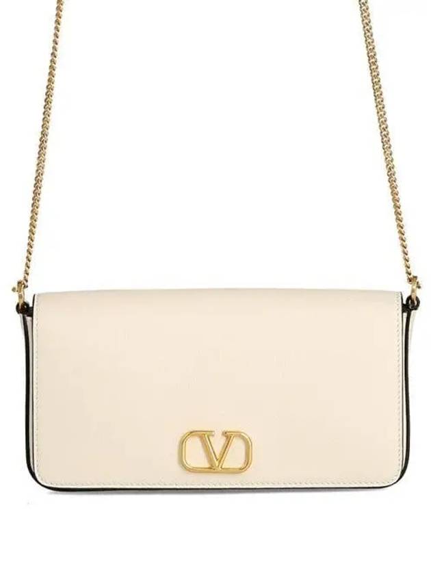 V Logo Signature Clutch Bag Ivory - VALENTINO - BALAAN 2