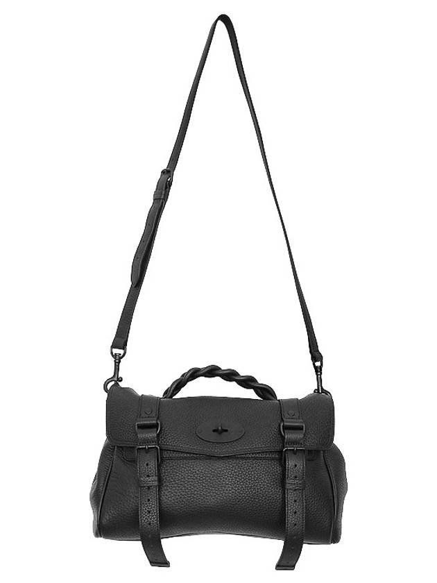 Alexa Medium Heavy Grain Tote Bag Black - MULBERRY - BALAAN 4