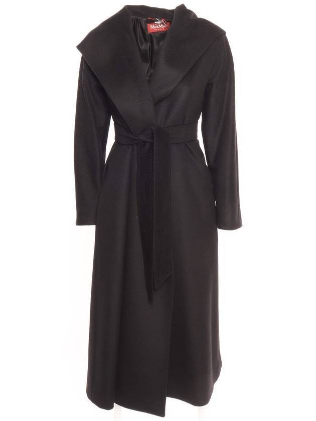 Studio Danton BDANTON Wool Hooded Single Coat Black - MAX MARA - BALAAN.