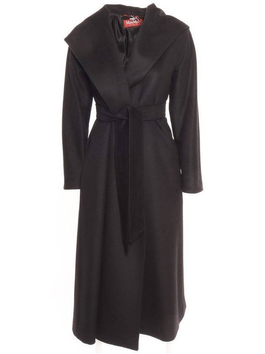 Studio Danton BDANTON Wool Hooded Single Coat Black - MAX MARA - BALAAN