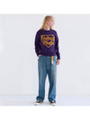 Low Gauge Purple Knit Sweater HM27CS038PP4 - HUMAN MADE - BALAAN 3