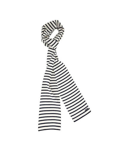 Striped Wool Muffler White - SAINT JAMES - BALAAN 1