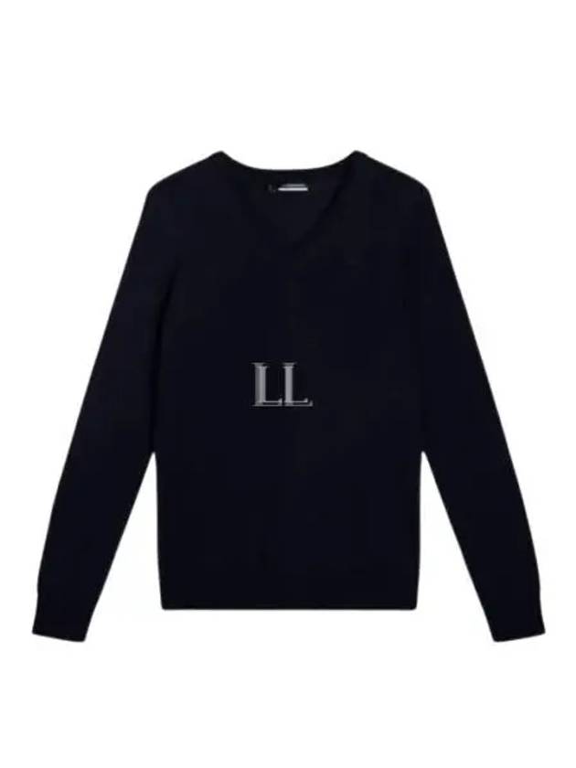 Amaya V-Neck Knit Top Navy - J.LINDEBERG - BALAAN 2