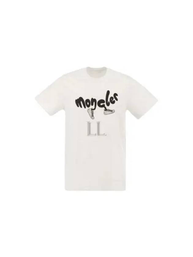 Running Logo Short Sleeve T-Shirt White - MONCLER - BALAAN 2