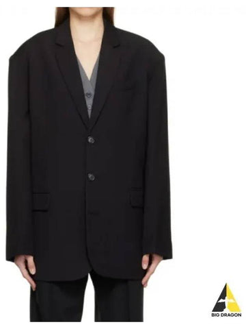The Frankie Shop FRANKY Women s Gelso Blazer Jacket Black OBLGEL100 - FRANKIE SHOP - BALAAN 1