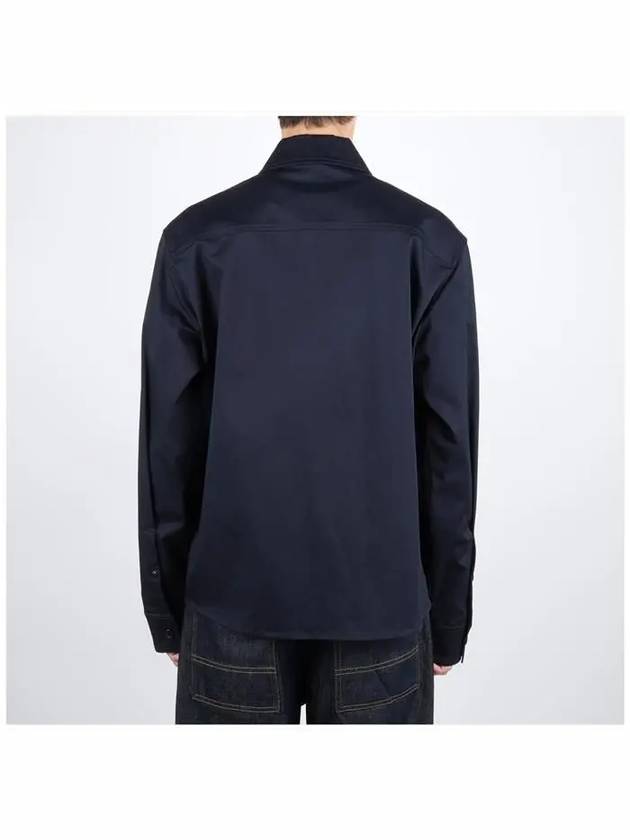 Cotton Gabardine Zip-Up Jacket Navy - MONCLER - BALAAN 5