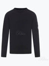 Extra Fine Merino Wool Crew Neck Knit Top Black - CP COMPANY - BALAAN 2